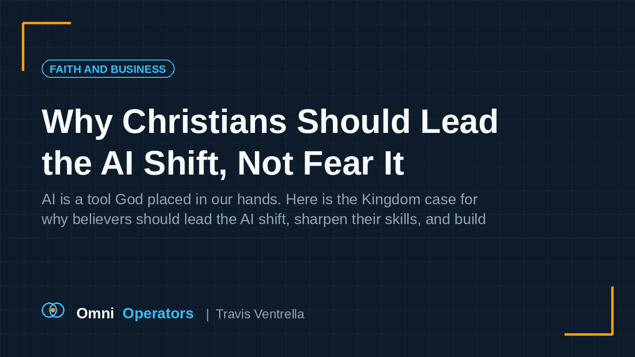 Why Christians Should Lead the AI Shift, Not Fear It